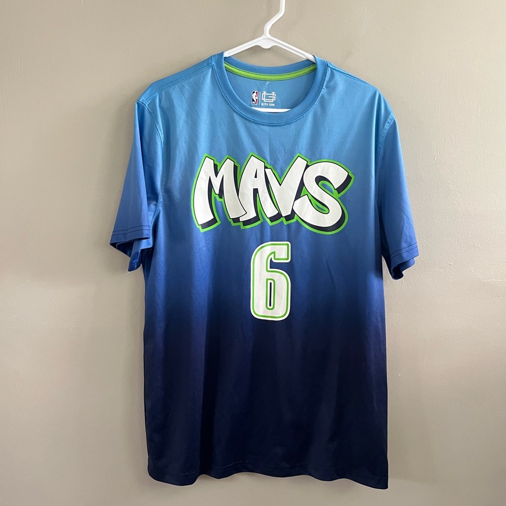 MAVS NBA Shirt Jersey 6 Porzingis Basketball Blue Green